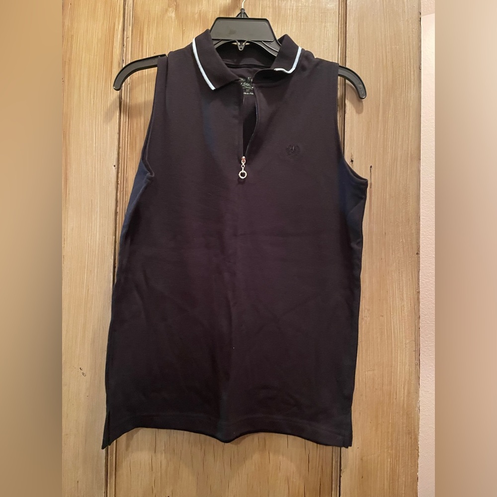 Black golf shirt